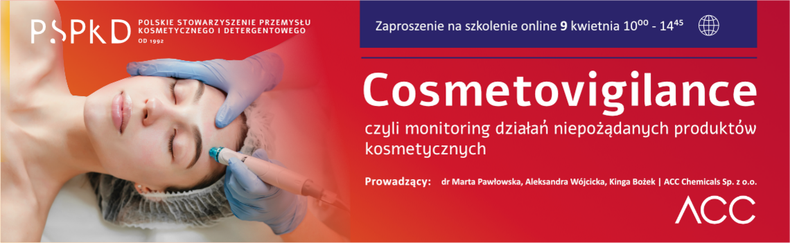 LEGISLACJA DLA BIZNESU | szkolenie online: "Cosmetovigilance, czyli monitoring działań niepożądanych produktów kosmetycznych"